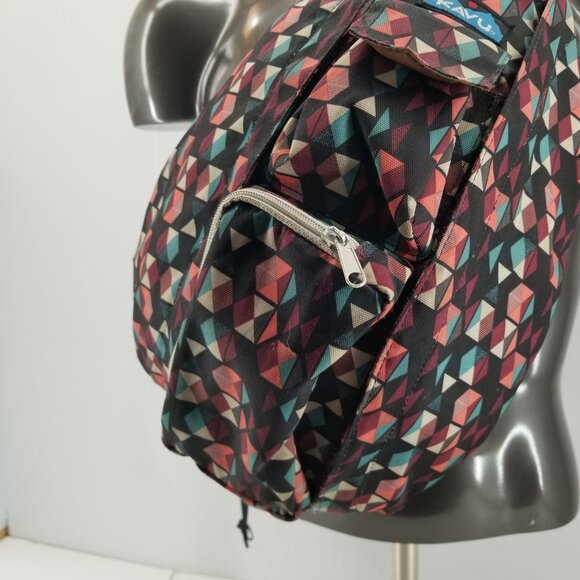 KAVU ROPE SLING Pattern Party  Messenger Backpack Monosling Crossbody - Picture 3 of 12